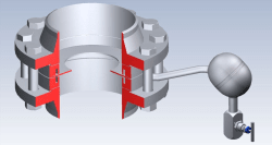 orifice plate with carrier ring and annular chambers