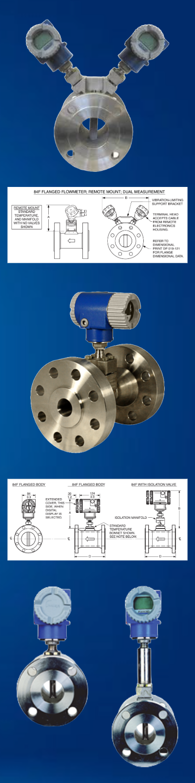 Model 84F Flanged Vortex Flowmeter